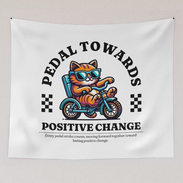Item preview, Pedal to wards positive change designed and sold by Panda Creative Studio.