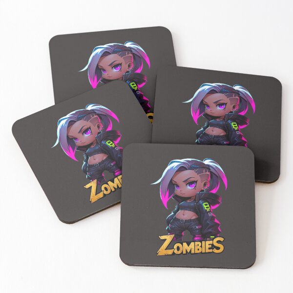 Item preview, Cyberpunk Zombie Girl: Neon Brews & Undead Vibes designed and sold by Thaivi Design.