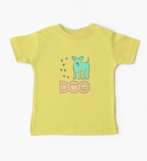 Cute dog terrier. Funny caricature animal. Baby Tee