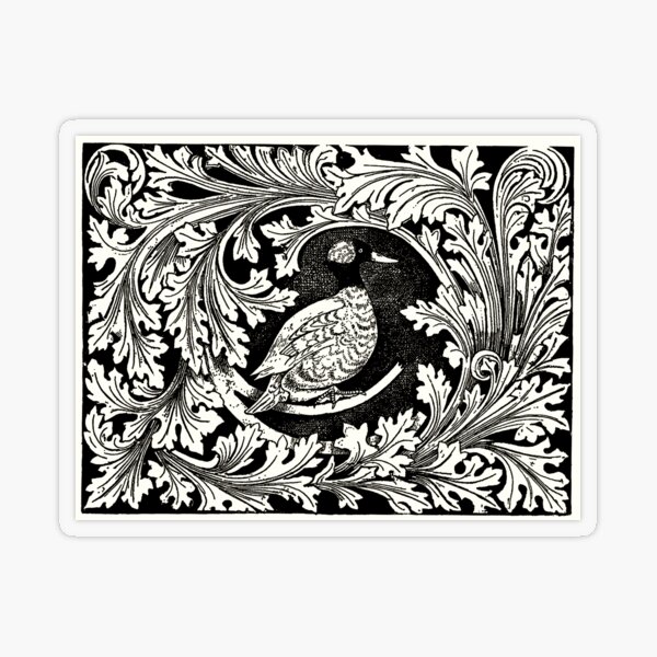 Victorian Leaves Nature Duck Art Transparent Sticker