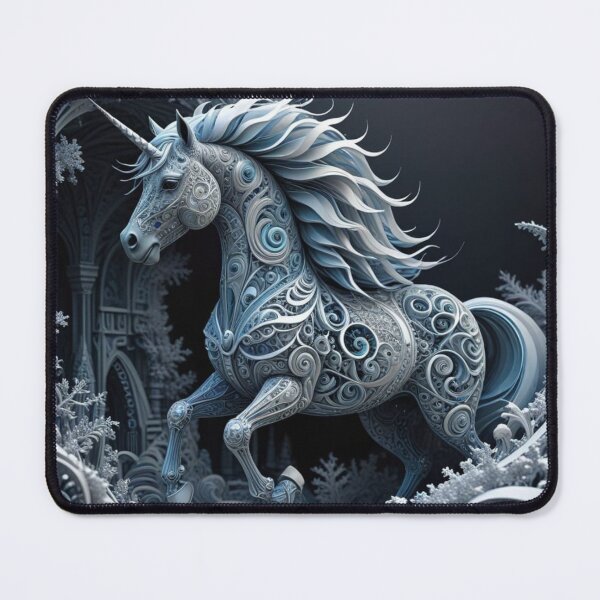 Item preview, Regal Silver Unicorn with Gothic Castle Backdrop designed and sold by Harmonic_Layers.