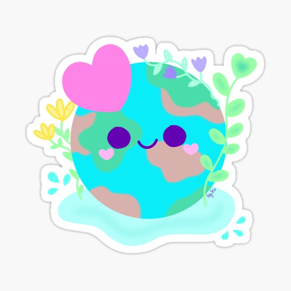 Item preview, Cute colorful spring earth day illustration designed and sold by Manacraftoon.