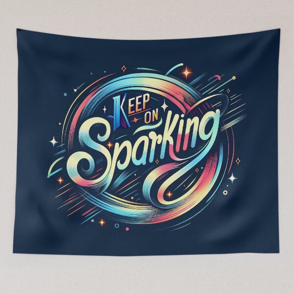 Item preview, Keep on sparkling, typography designed and sold by maxmaj.