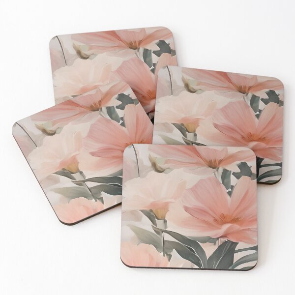 Item preview, Romantic Light Peach Brushstrokes Flower designed and sold by Ciervo Primavera.