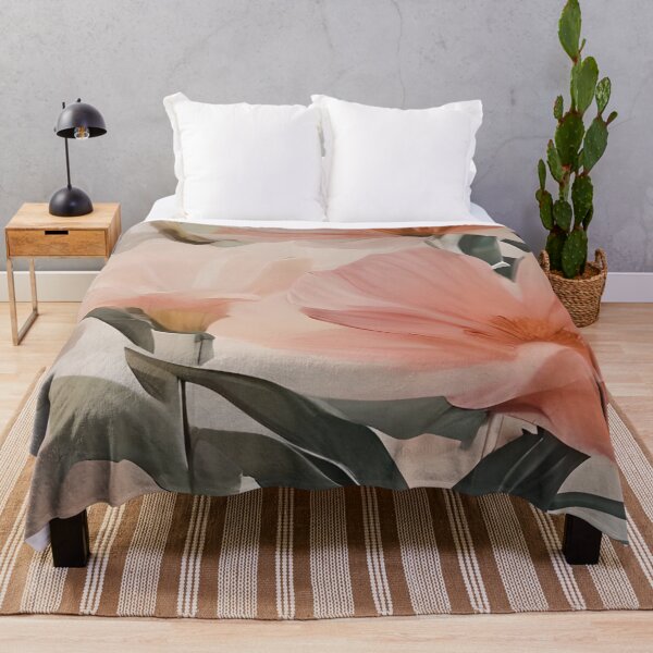 Item preview, Romantic Light Peach Brushstrokes Flower designed and sold by Ciervo Primavera.