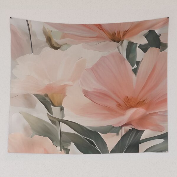 Item preview, Romantic Light Peach Brushstrokes Flower designed and sold by Ciervo Primavera.