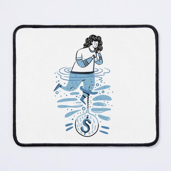 Item preview, Woman in water weighted down by $ designed and sold by jasmineberry.