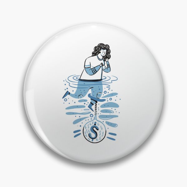 Item preview, Woman in water weighted down by $ designed and sold by jasmineberry.