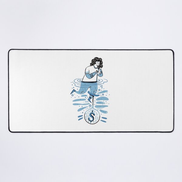 Item preview, Woman in water weighted down by $ designed and sold by jasmineberry.