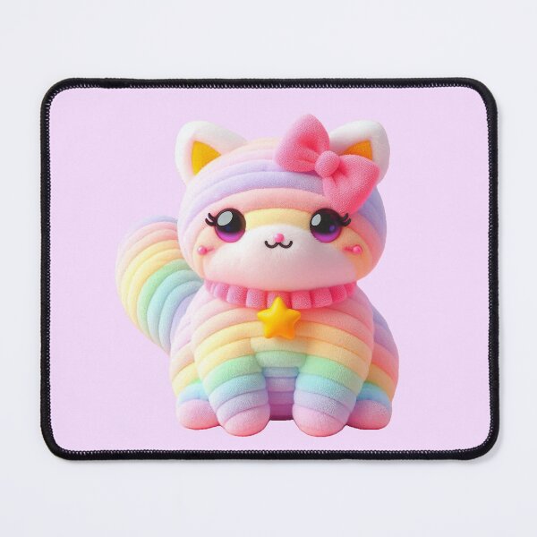 Item preview, Rainbow Kitty Cat Plushie designed and sold by st4rlit3 st4rbrit3.