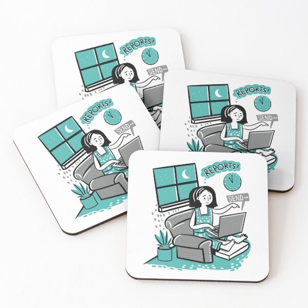 Item preview, A woman teacher up-late writing reports designed and sold by jasmineberry.