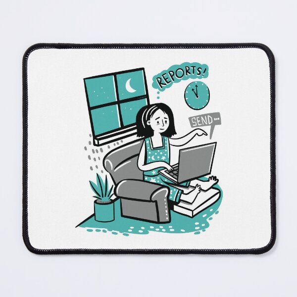 Item preview, A woman teacher up-late writing reports designed and sold by jasmineberry.