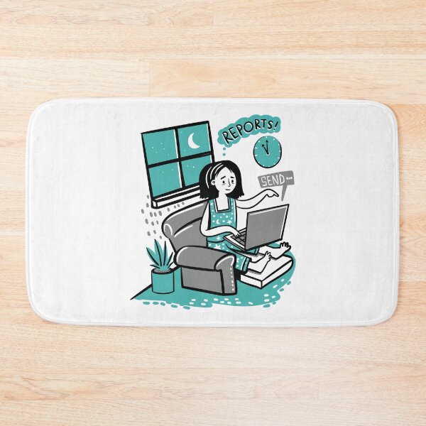 Item preview, A woman teacher up-late writing reports designed and sold by jasmineberry.