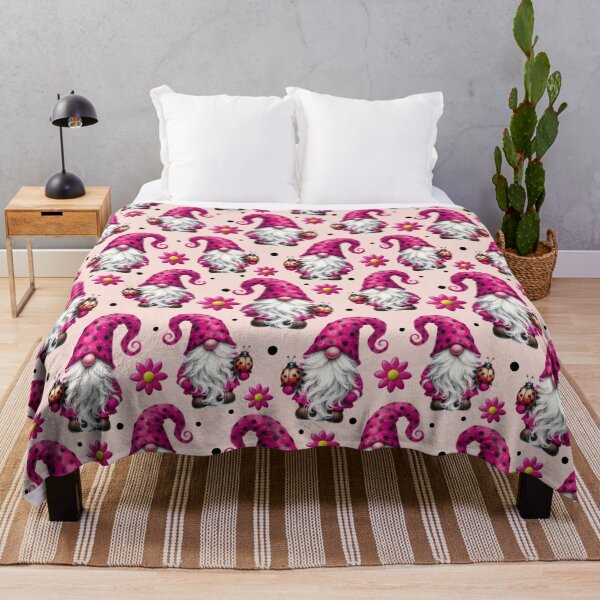 Item preview, Ladybug gnome with fuchsia flower pattern designed and sold by Topmel.