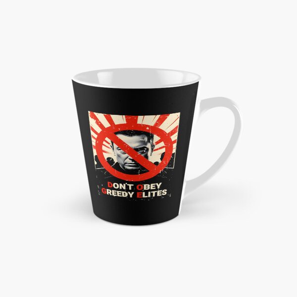 Item preview, DOGE: Don't Obey Greedy Elites - anti-Elon Musk activism design designed and sold by Dollycat Industries.