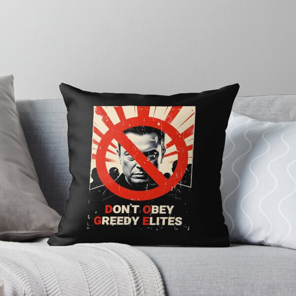 Item preview, DOGE: Don't Obey Greedy Elites - anti-Elon Musk activism design designed and sold by Dollycat Industries.