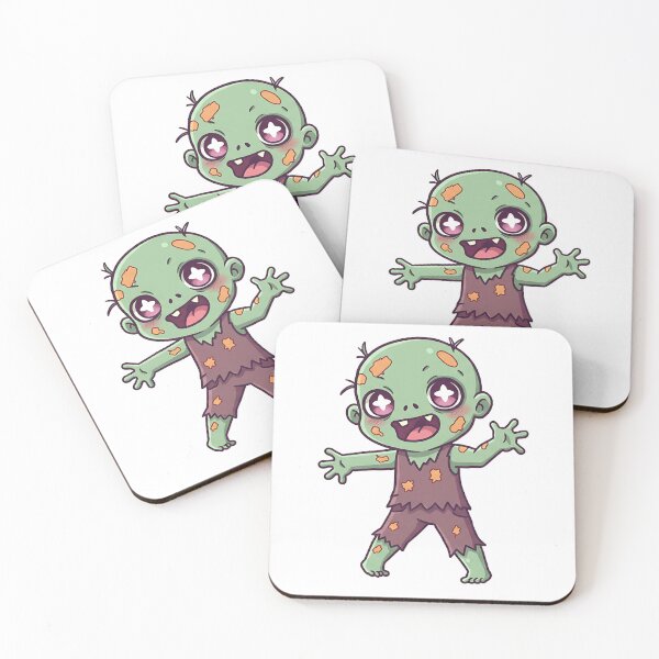 Aperçu de l'œuvre Chibi Zombie excité – Design mignon de mort-vivant kawaii créée et vendue par Greemo03.