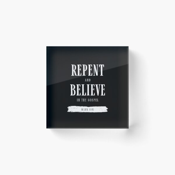 Item preview, Repent and Believe in the Gospel (Mark 1:15) Ash Wednesday designed and sold by ureggie.