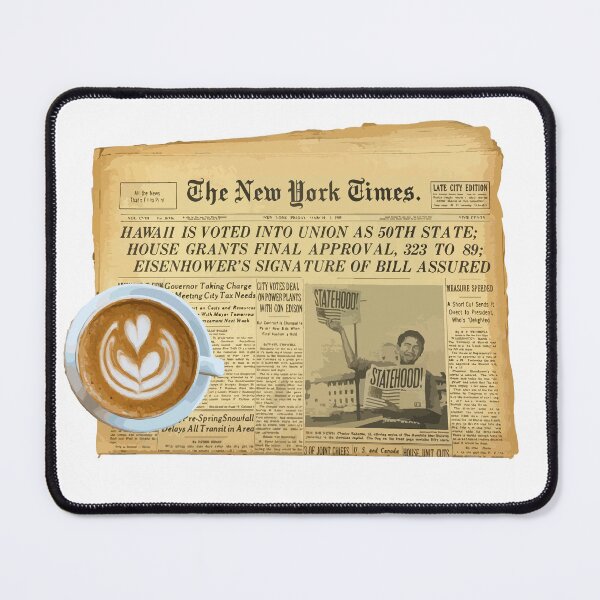 Item preview, Vintage Newspaper and Latte designed and sold by KLongMakes.