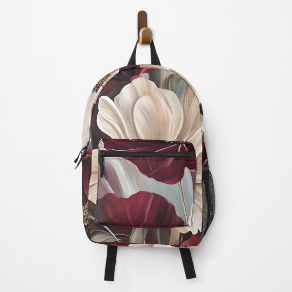 Item preview, Brushed Flowers Garnet with Beige designed and sold by Ciervo Primavera.