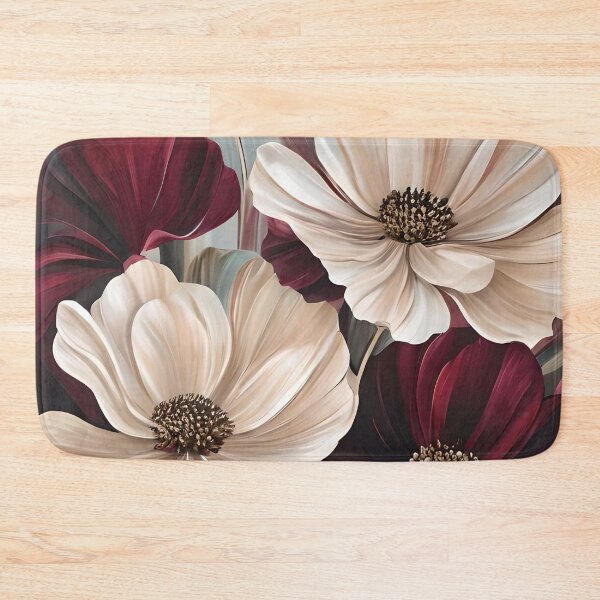 Item preview, Brushed Flowers Garnet with Beige designed and sold by Ciervo Primavera.