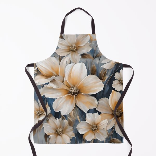 Item preview, Brushed Flowers Light Earth, Cream and Blue designed and sold by Ciervo Primavera.