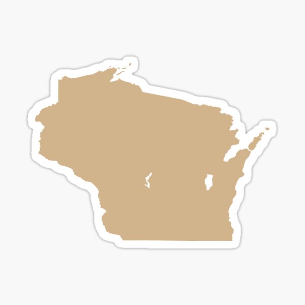 Vista previa del artículo con la obra «Diseño de Wisconsin en color canela», diseñado y vendido por PhilbonianDezin.