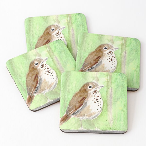 Item preview, Hermit Thrush designed and sold by herongirlart.