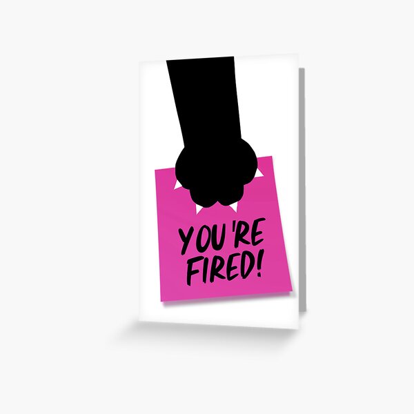Item preview, The Ides of Trump • You're Fired! Pink Slip with Cat Paw designed and sold by MannyShop.