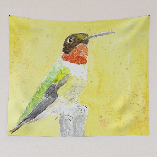 Item preview, Ruby-Throated Hummingbird designed and sold by herongirlart.