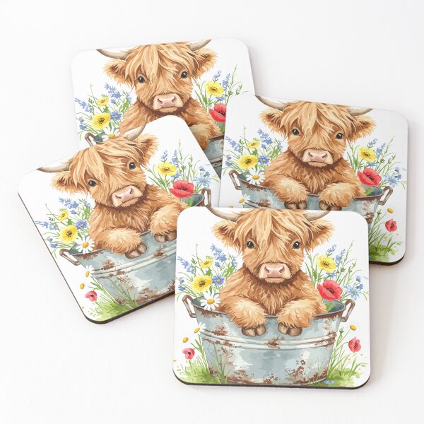 Item preview, Floral Highland Cow, Cow lover gift designed and sold by rich4Design.