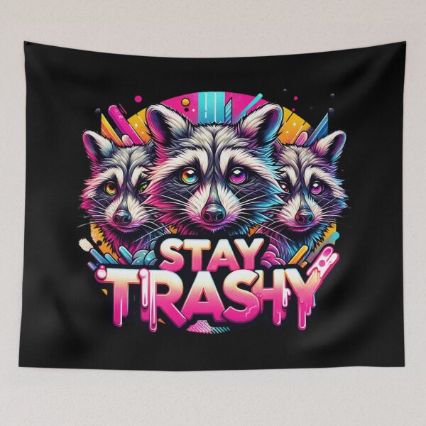Item preview, Cyberpunk Stay Trashy Raccoons  designed and sold by Bliss Find And Design.