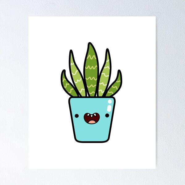 Item preview, Kawaii Snake Plant Potted Plant designed and sold by kawaiilife.
