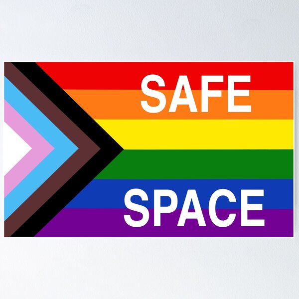 Item preview, LGBTQ+ Safe Space - Progress Pride Flag designed and sold by nukartDesigns.