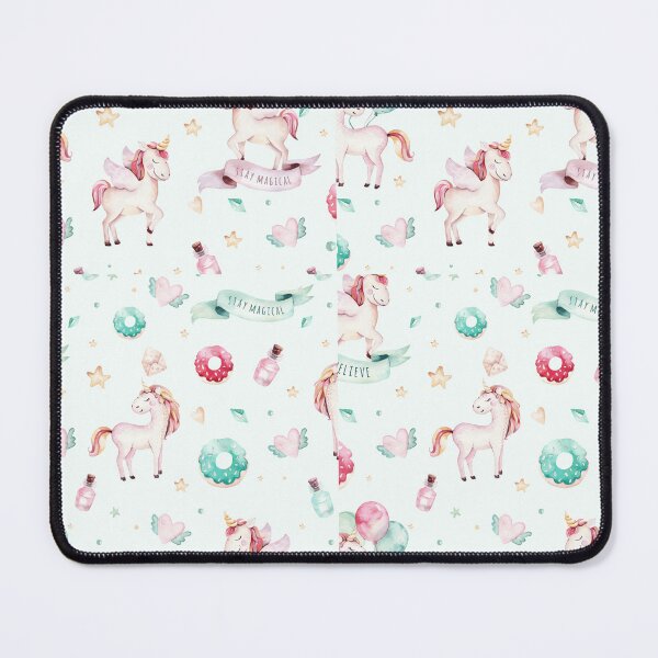 Item preview, Magical Pink Teal Watercolor Mystical Typography Unicorn designed and sold by Masonixem.