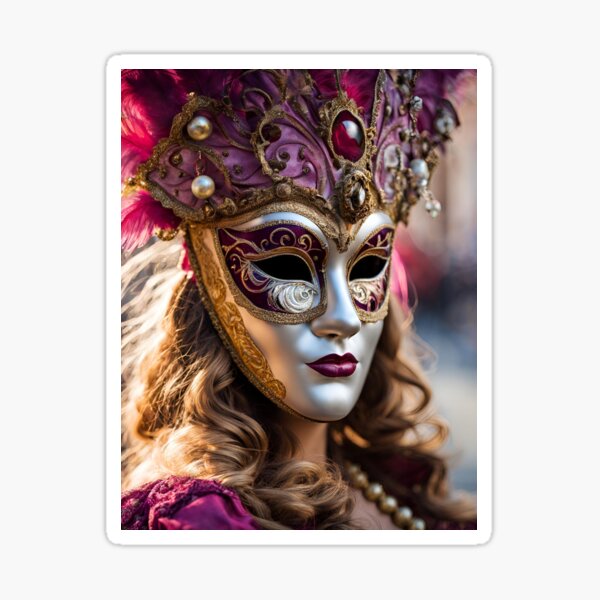 Venice Carnival Mask Sticker