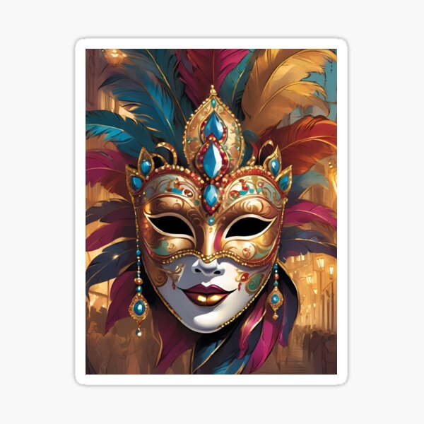Venice Carnival Mask Sticker
