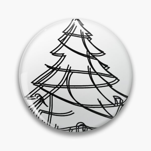 Item preview, Black and White Christmas tree with star on top of tree designed and sold by Capture and Create.