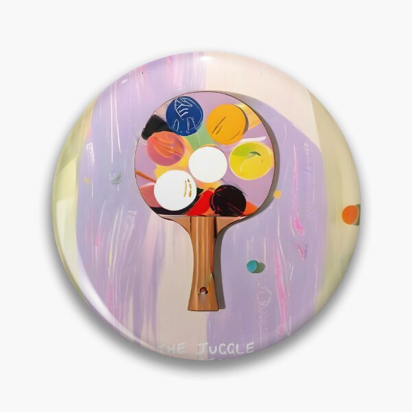 Item preview, The Juggle Is Real. Ping-Pong Table Tennis Hustle, Sports Active Painting, Eclectic Bohemian Contemporary Motivation, Boss Mindset Work For Yourself Independence Illustration Canvas Print designed and sold by 83oranges.com.