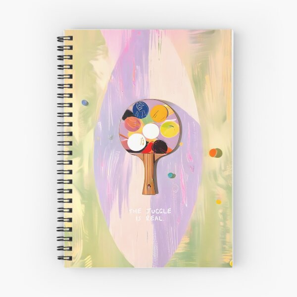 Item preview, The Juggle Is Real. Ping-Pong Table Tennis Hustle, Sports Active Painting, Eclectic Bohemian Contemporary Motivation, Boss Mindset Work For Yourself Independence Illustration Canvas Print designed and sold by 83oranges.com.