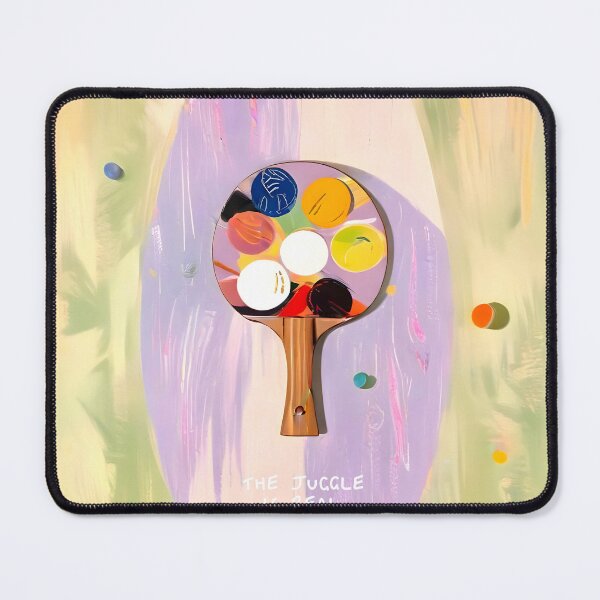 Item preview, The Juggle Is Real. Ping-Pong Table Tennis Hustle, Sports Active Painting, Eclectic Bohemian Contemporary Motivation, Boss Mindset Work For Yourself Independence Illustration Canvas Print designed and sold by 83oranges.com.