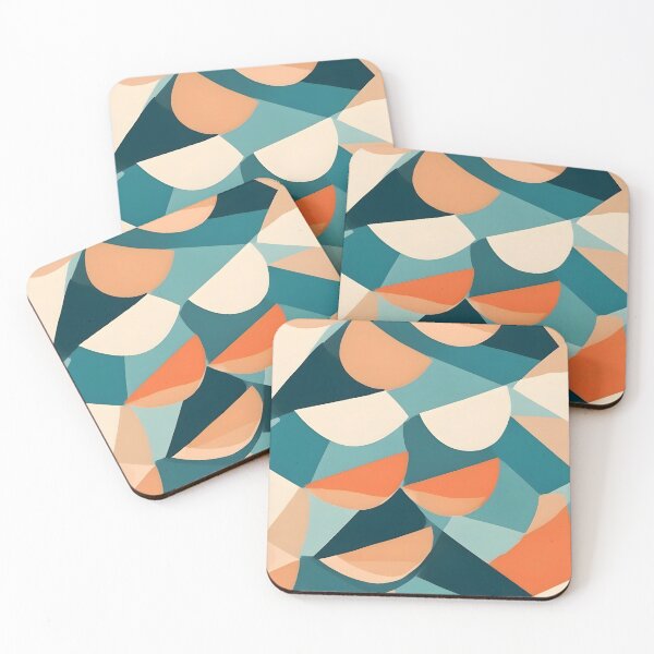 Item preview, 1/4 Cut, Abstract Fresh Fruits Citrus, Orange Lemon Illustration Scandinavian, Pastel Geometric Shapes eclectic Contemporary Modern Boho Canvas Print designed and sold by 83oranges.com.