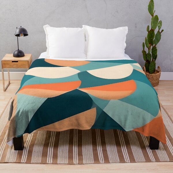 Item preview, 1/4 Cut, Abstract Fresh Fruits Citrus, Orange Lemon Illustration Scandinavian, Pastel Geometric Shapes eclectic Contemporary Modern Boho Canvas Print designed and sold by 83oranges.com.