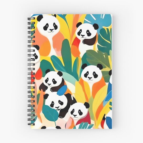 Item preview, Pandas & Tropical, Nature Botanical Jungle Boho, Plants Wildlife Cute Animals, Funny Eclectic Summer Contemporary Painting Illustration Canvas Print designed and sold by 83oranges.com.