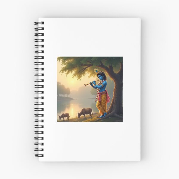 Item preview, Divine Melody – Lord Krishna by the Yamuna River designed and sold by Srahul.