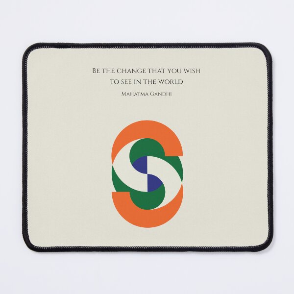 Item preview, Be The Change Mahatma Gandhi Quote India Peace designed and sold by kakarikihill.