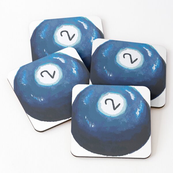 Item preview, Hand Painted Watercolor Billiards Blue Pool Ball  designed and sold by KLongMakes.
