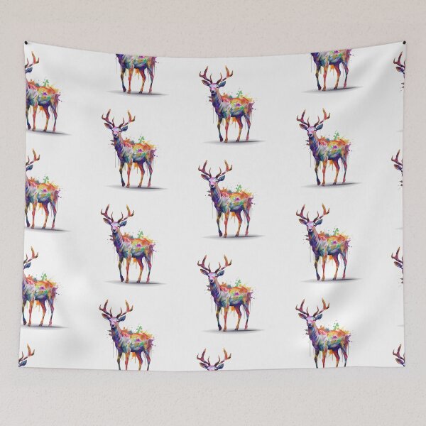 Item preview, Deer | Elk | Watercolor | Wild Animal | Animal | Zoo | Wildlife | Lifestyle | Bold Colors  designed and sold by mwinter2205.