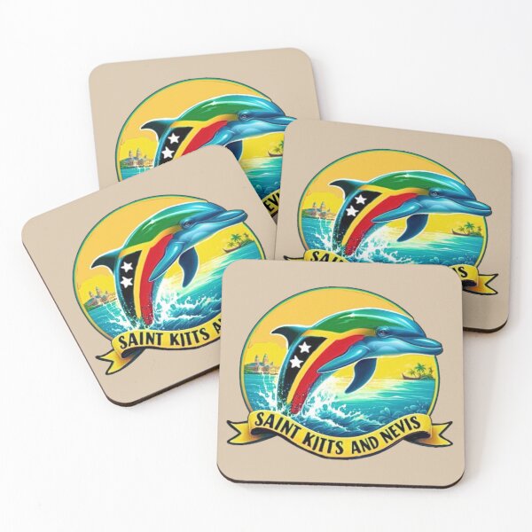 Item preview, Saint Kitts and Nevis - Dolphin designed and sold by Myra365Art.