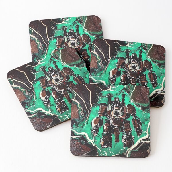 Item preview, Mech Robot Acrylic Pour Painting 06 designed and sold by Paws Of Aries.